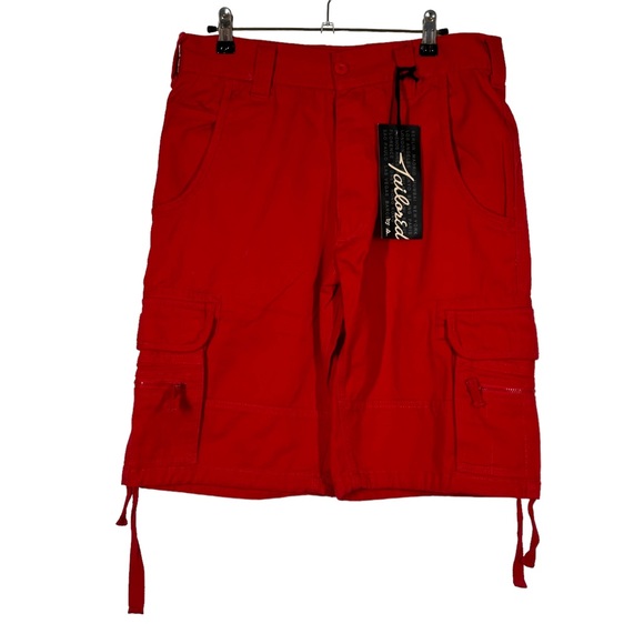 TailorEd Red Mens Shorts NWT Size 32 - Picture 1 of 8